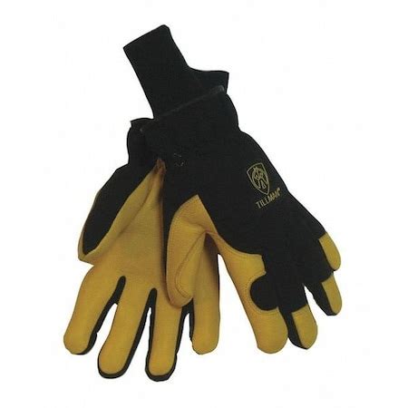 Tillman Cold Protection Gloves, 100g Thinsulate Lining, Black/Tan, L ...