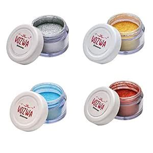 Buy Vozwa Shimmer Dust Eyeshadow Powder (Silver, Golden, Blue, Copper ...