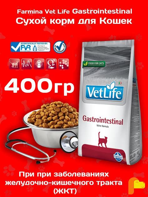 Сухой корм для кошек Farmina VetLife Gastrointestinal при заболеваниях ...