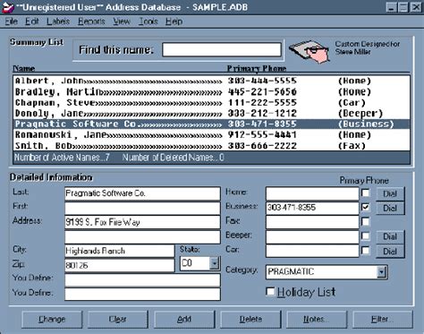 Address Database 的图像结果
