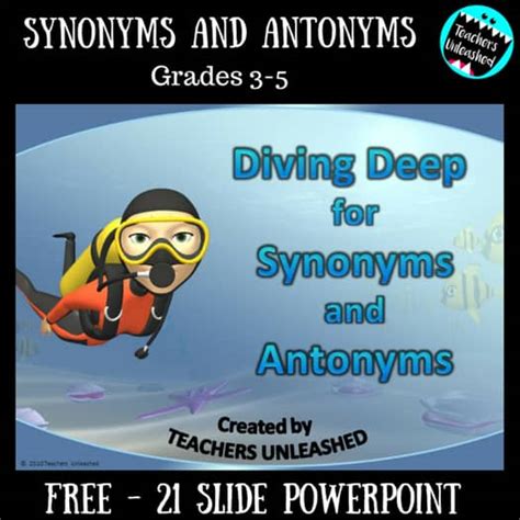 Synonym and Antonym Lesson Freebie by Teachers Unleashed | TPT