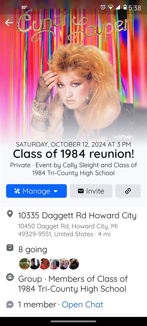 Class of 1984 reunion!, 20510 W Howard City Edmore Rd. Howard City ...
