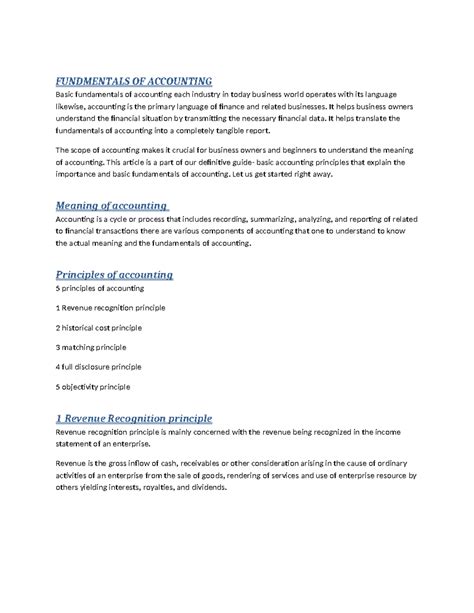 Fundmentals OF Accounting - FUNDMENTALS OF ACCOUNTING Basic ...
