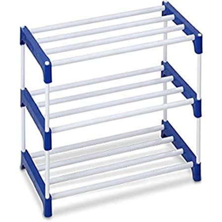 Ebee 8 Pair Metal Shoe Stand (Blue, 4 Shelves) : Amazon.in: Home & Kitchen