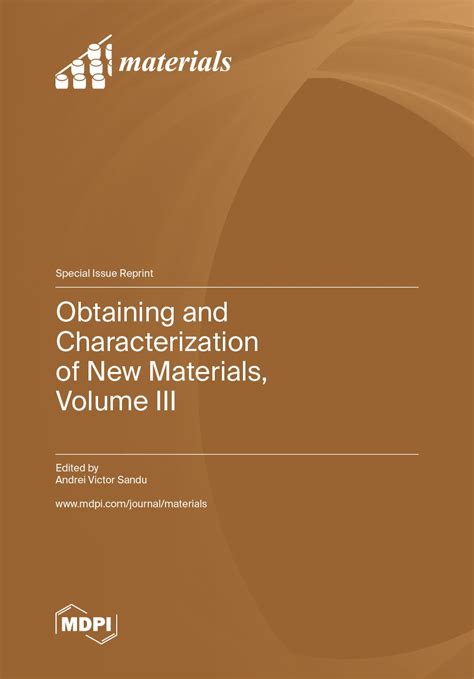 Obtaining and Characterization of New Materials, Volume III | MDPI Books