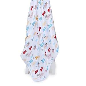 Buy Phedarus Muslin Cotton 6 Layer All Seasons Teddy Print Wrapper ...