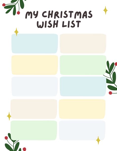 Christmas List Template {9 FREE Gorgeous Printables!} - Make Life Lovely