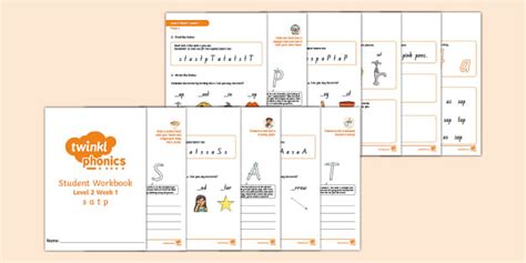 Twinkl Phonics: Level 2: Week 1 Workbook (teacher made)