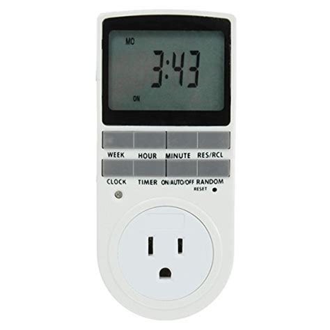 Generic 15A 110V LCD Display Programmable Digital Timer Switch 24H 7 ...
