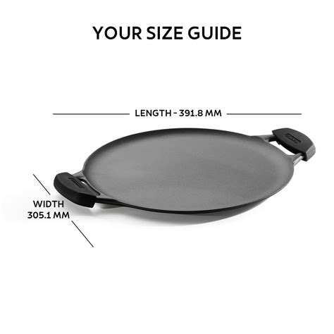 TRAMONTINA TITANEX 30cm Cast Iron Dosa Tawa | Pre-Seasoned Flat Tawa ...