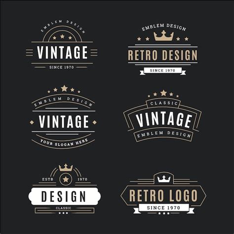 Retro logo collection | Free Vector