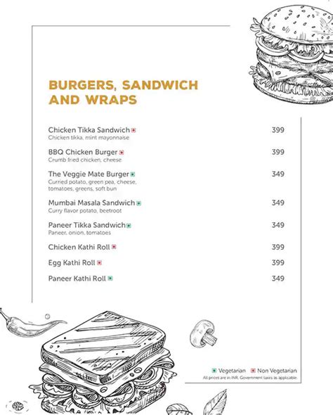 Menu at Java +-Courtyard by Marriott, Raipur