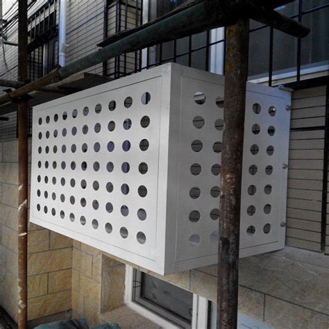 定制室外铝合金空调外机保护罩 防雨外墙装饰百叶窗格栅通风口-阿里巴巴