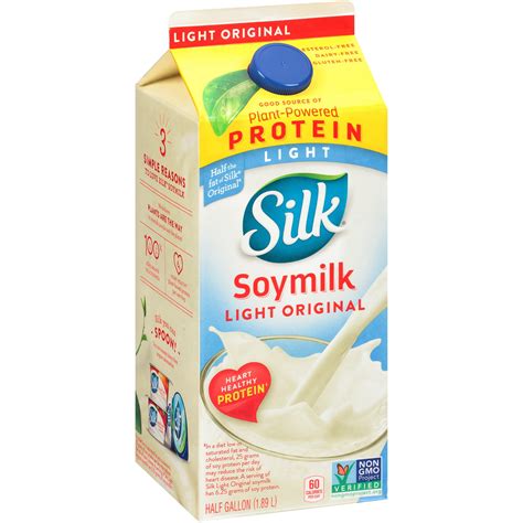 Silk Soy Light Original Non-Dairy Soymilk, Half Gallon – Walmart ...