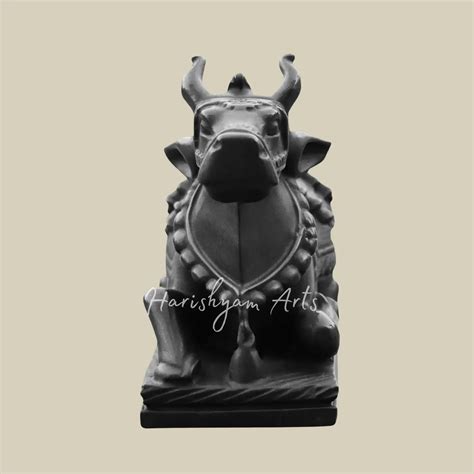 12" Marble Nandi Bull for Worship