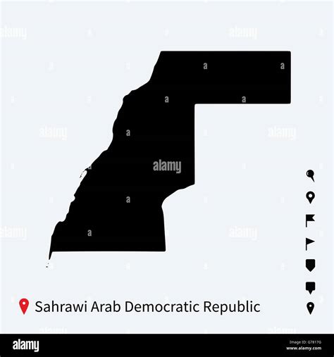Sahrawi arab democratic republic map hi-res stock photography and images - Alamy