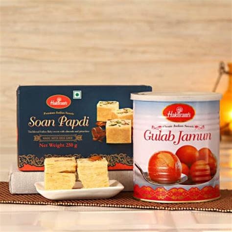 Send Haldirams Soanpapdi and Gulab jamun Combo Online | Phoolwala