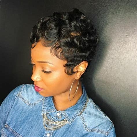 Buy Pixie Cut Wave Wigs for Black Women 100% Human Hair Wig None Lace ...
