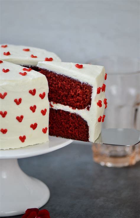 Small Red Velvet Cake with Mini Hearts - Corrigan Sisters