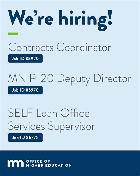 Come work for the Office of Higher Education! We have three exciting ...