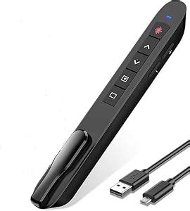 Presentation Clicker Red Laser Pointer, Rechargeable PowerPoint Clicker ...