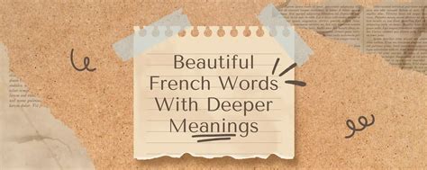 Beautiful French Words With Deeper Meanings