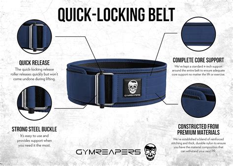 Buy Gymreapers Quick Locking Weightlifting Belt for Bodybuilding ...