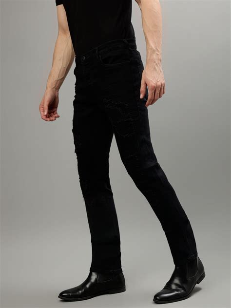 True Religion Mens SN Rocco Slim Fit Black Mid Rise Jeans – Denim for ...