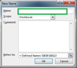 Image result for Excel Name Definition