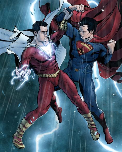 Superman Vs. Shazam by georgequadros on DeviantArt
