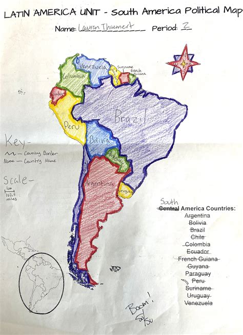 Printable Labeled Map Of Latin America