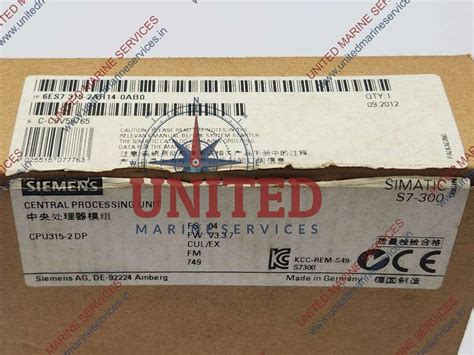 SIEMENS 6ES7 315-2AH14-0AB0 SIMATIC S7-300 CPU315-2DP CENTRAL ...