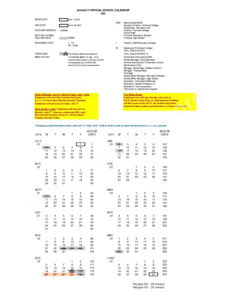 2016 - 2017 Employee Work Calendars | Collier County Public Schools ...