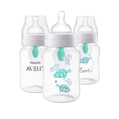 Philips Avent Anti-colic Baby Bottle with AirFree Vent with Turtle ...