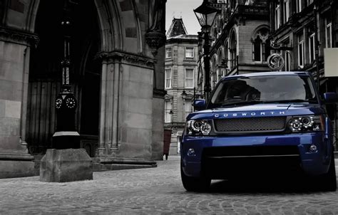Wallpaper Land Rover, Blue, Lights, Street, Road for mobile and desktop ...