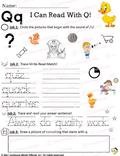 Reading Comprehension Worksheets - I Can Read With Q!