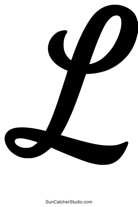 Lettre L En Cursive