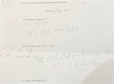 Image result for Moment Generating Function Questions