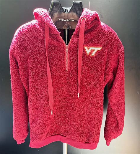 Zoozatz Virginia Tech Plush Maroon 3/4 Zip Pullover Sweatshirt Size XS | eBay
