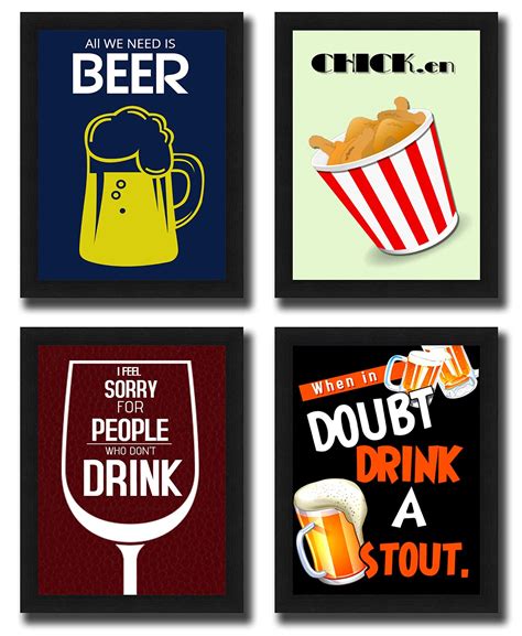 Interio Crafts Bar Quote Frames – Funny and Inspirational Wall Art for ...