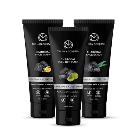 The Man Company Face Cleanser Kit (Charcoal Peel Off+ Charcoal face ...