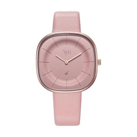 Buy Fastrack Vyb Successor Quartz Analog Pink Dial Pink Leather Strap ...