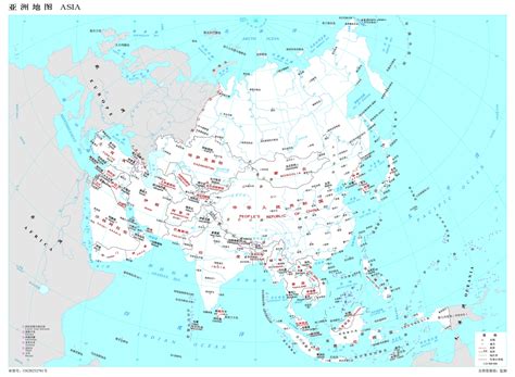 亚洲地图 的图像结果