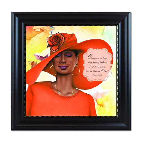 African American Expressions Virtuous Woman Orange Framed Art, 15.5" x ...