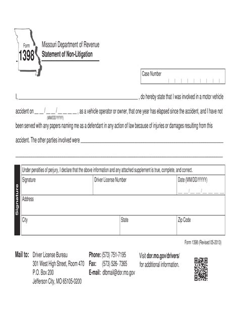 Form 1398 - Fill Online, Printable, Fillable, Blank | pdfFiller