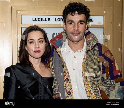 (L-R) Aubrey Plaza and Christopher Abbott attend the opening night of ...