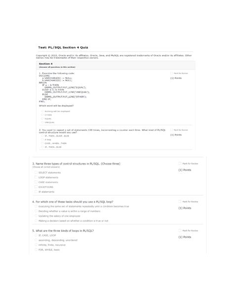 Plsql sec 4 5 - General - Mechanical engineering - Studocu