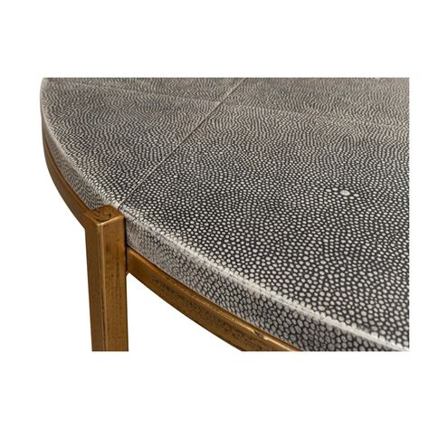 Mid Century Round Leather Cocktail Table For Sale at 1stDibs | leather ...