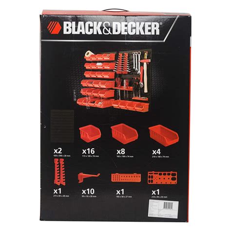 BLACK+DECKER: BDST73832-8 Wall Panel Set with Bins, Racks and Holders