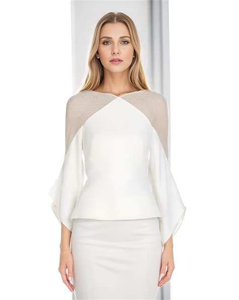 White Sheer Cape Top – Svelte Couture